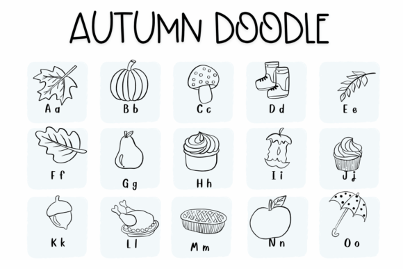 Autumn Doodle Font - Preview 1