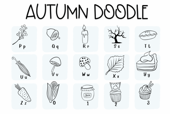 Autumn Doodle Font - Preview 2