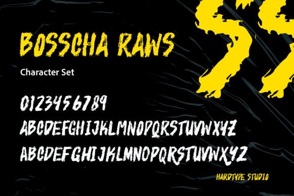 Bosscha Raws Font PNG with transparent background - Preview 1