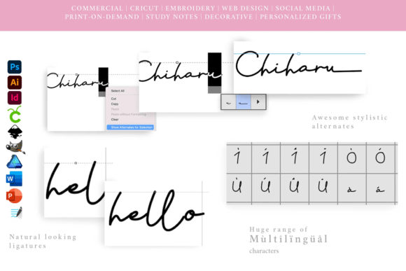 Chiharu Font PNG with transparent background - Preview 2