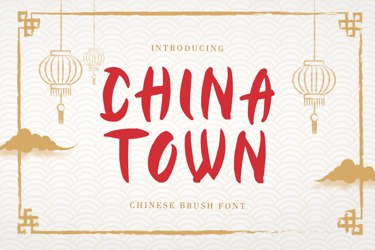 China Town preview, bold script style