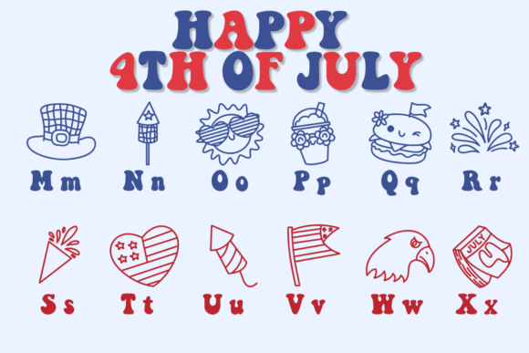 Happy 4th of July Font - Preview 2