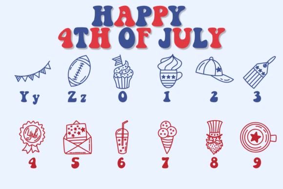 Happy 4th of July Font - Preview 3