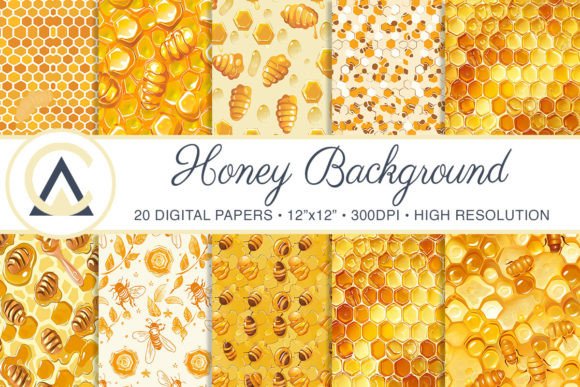 Honeycomb Honey Bee Background Seamless