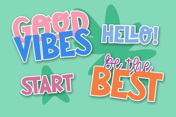 Monkis Bloom Font PNG with transparent background - Preview 1