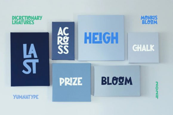 Monkis Bloom Font PNG with transparent background - Preview 5