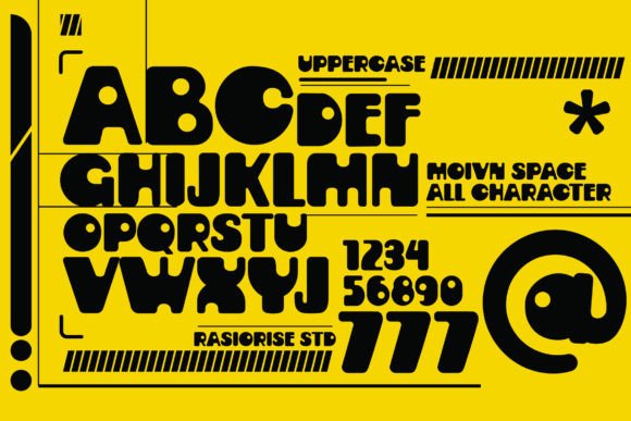 Movin Space Font PNG with transparent background - Preview 1