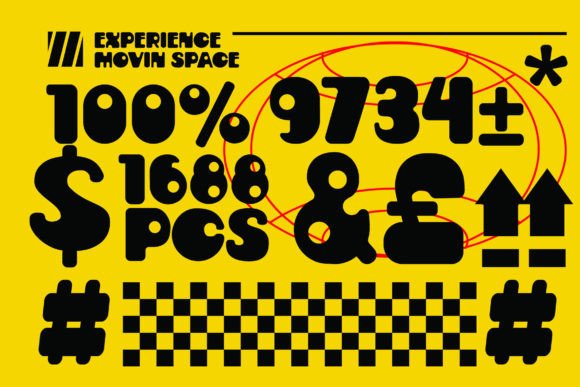 Movin Space Font PNG with transparent background - Preview 4
