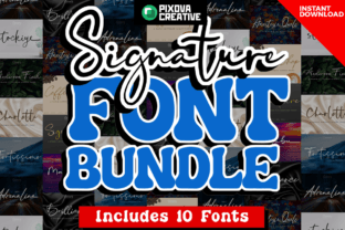 Signature Script Bundle Font by Pixova Creative · Creative Fabrica