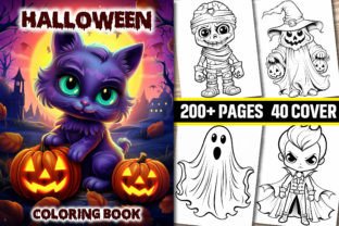 200+ Cute Halloween Coloring Book Kdp Graphic by KIDS ZONE · Creative ...