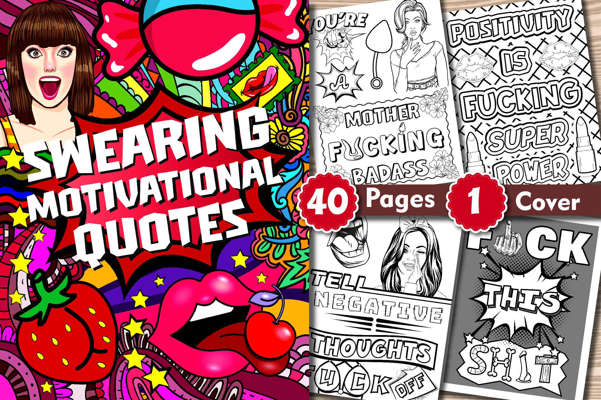 40 Stress Relief Coloring Book - ADULTS