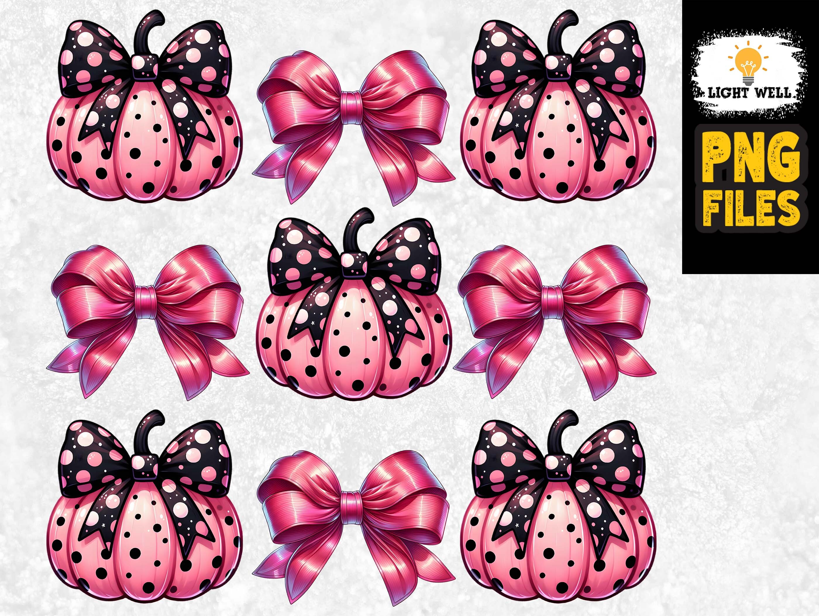 Coquette Bow Pumpkin Halloween Spooky Graphic by LightWell · Creative ...