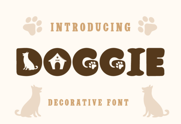 Doggie Fontes Decorative Fonte Por GraphicsNinja