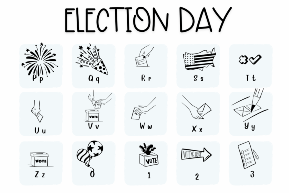 Election Day Font PNG with transparent background - Preview 2