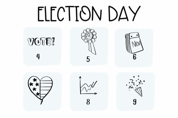 Election Day Font PNG with transparent background - Preview 3