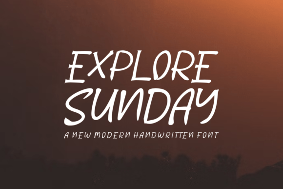 Explore Sunday Font PNG with transparent background - Preview 1