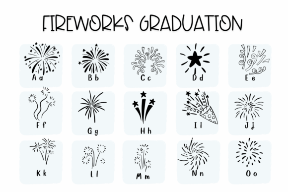 Fireworks Graduation Font - Preview 1