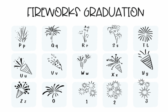 Fireworks Graduation Font - Preview 2
