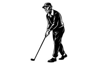 Golf Player Silhouette Vector Graphic by farjanafim · Creative Fabrica