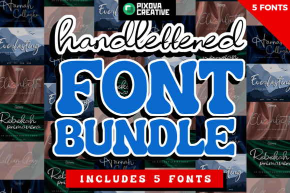Handlettered Script Bundle Fonts