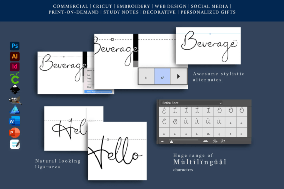 Hannah Callaghn Font PNG with transparent background - Preview 2