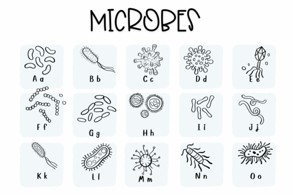 Microbes Font PNG with transparent background - Preview 1