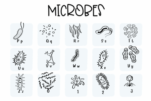Microbes Font PNG with transparent background - Preview 2