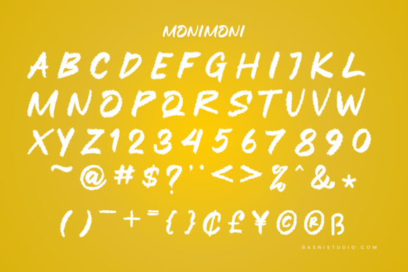 Monimoni Font font preview - 6