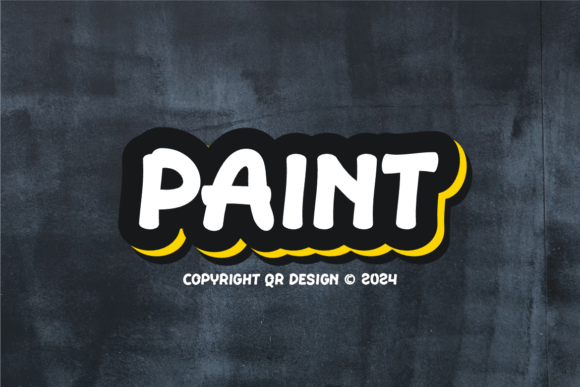 Paint Stampel Font PNG with transparent background - Preview 2