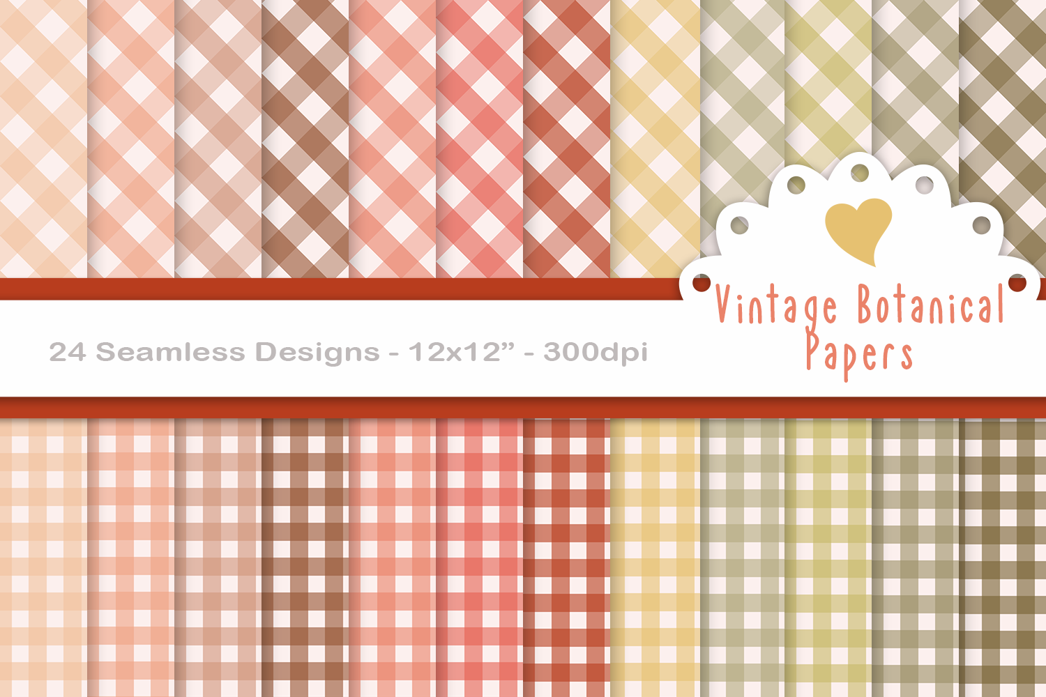 Seamless Gingham Pattern Papers Graphic by Lovelytocu · Creative Fabrica