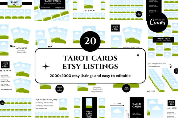 Tarot Card Listing Mockups