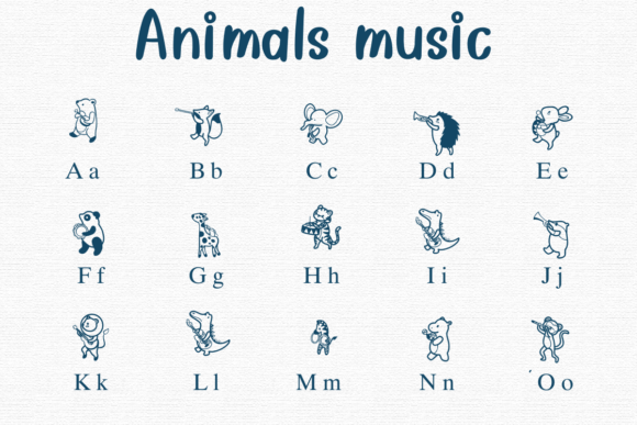 Animals Music Font - Preview 1