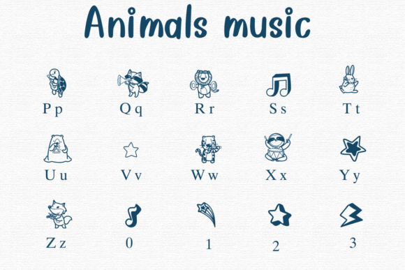 Animals Music Font - Preview 2