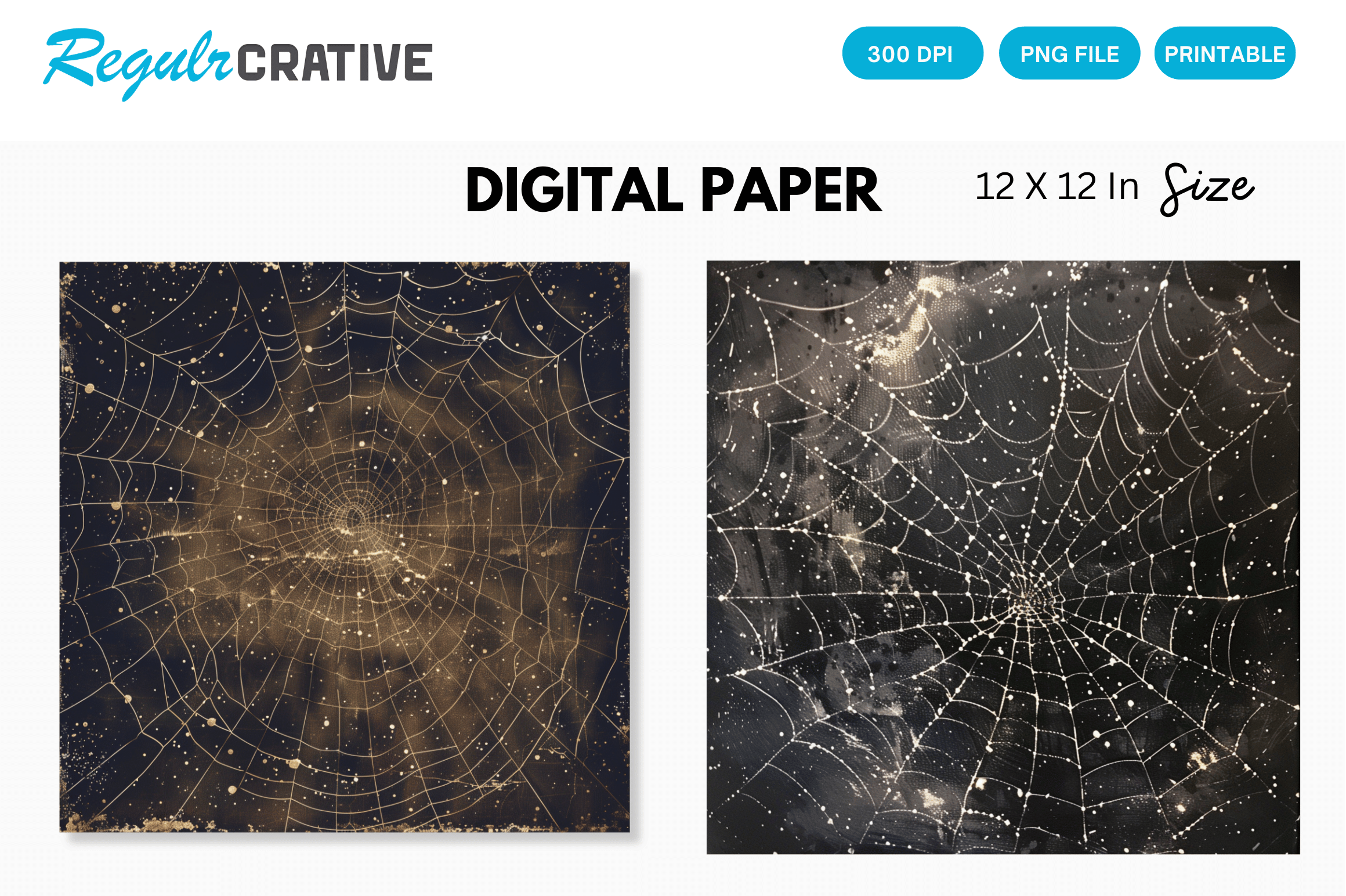 Celestial Spider Web Digital Paper Graphic by Regulrcrative · Creative ...