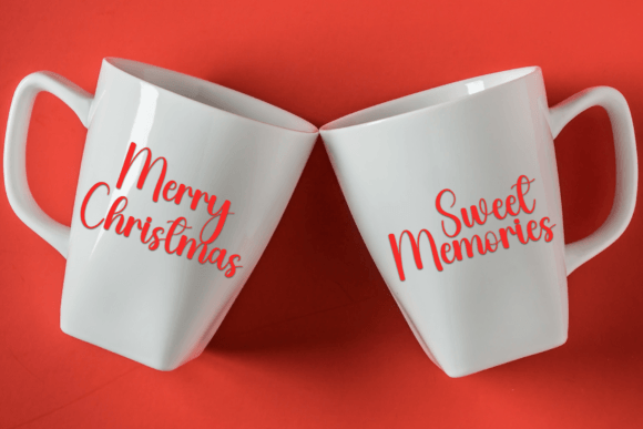 Christmas Simple Font PNG with transparent background - Preview 3