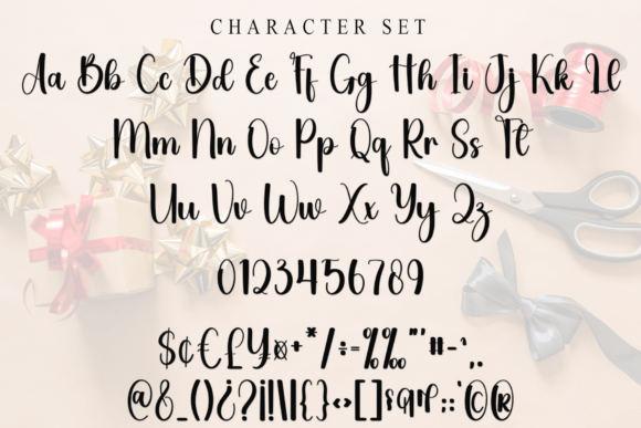 Christmas Simple Font PNG with transparent background - Preview 5