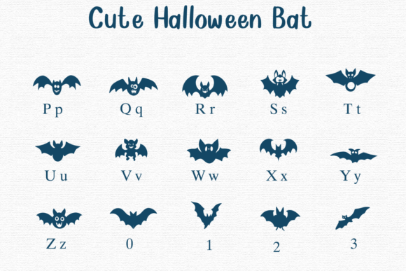 Cute Halloween Bat Font - Preview 2