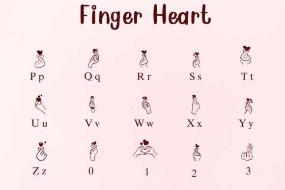 Finger Heart Font - Preview 2