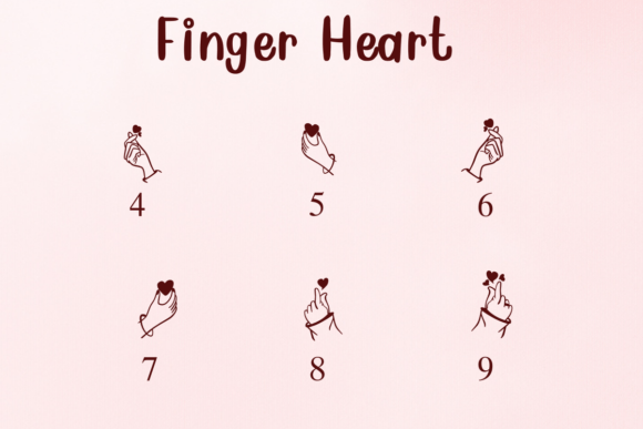 Finger Heart Font - Preview 3