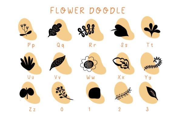 Flower Doodle Font - Preview 2