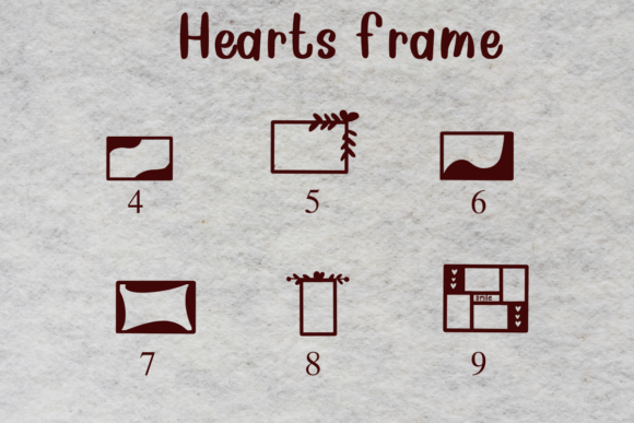 Hearts Frame Font - Preview 3