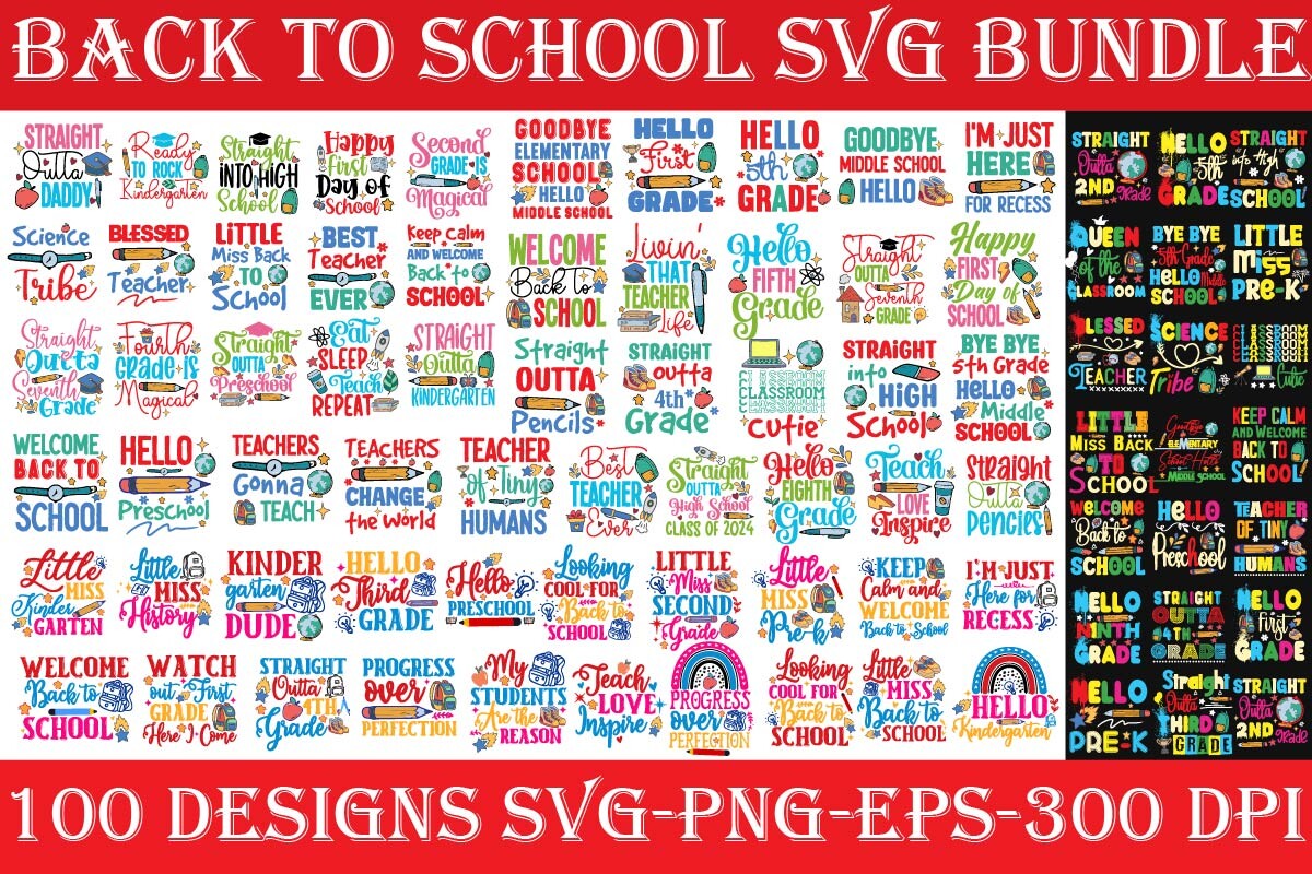Mega Back to School Quotes SVG Bundle Graphic by SimaCrafts · Creative ...