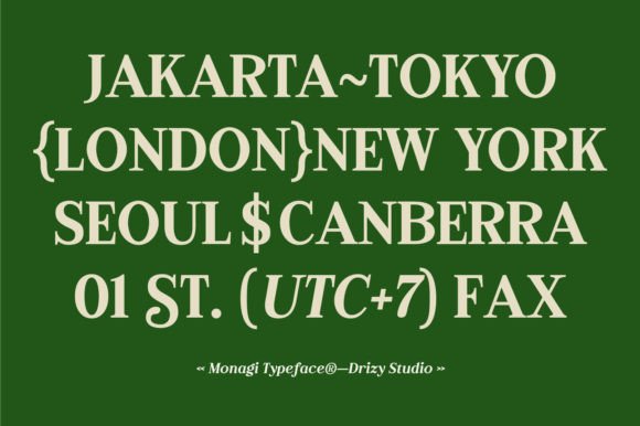 Monagi Font PNG with transparent background - Preview 1