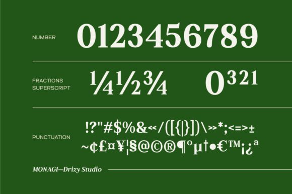 Monagi Font PNG with transparent background - Preview 3
