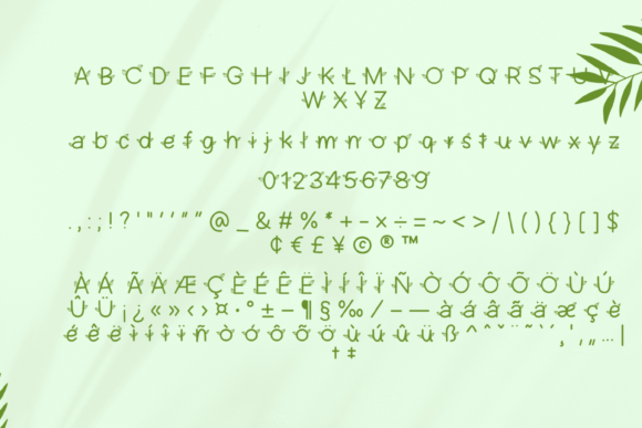 Natural Day Font PNG with transparent background - Preview 4