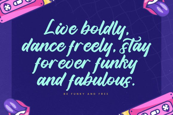Restock Funkys Font PNG with transparent background - Preview 4