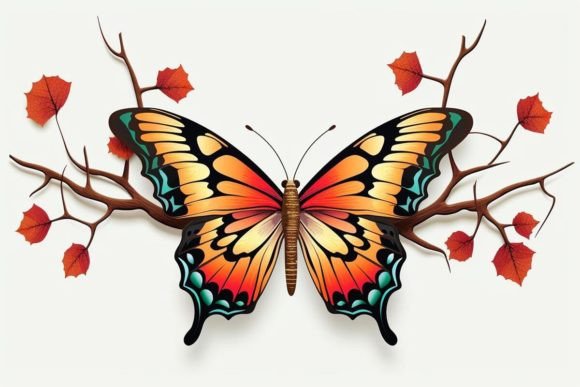 Silhouette Butterfly Butterfly Clipart Gráfico Artesanato Por Ranya Art Studio