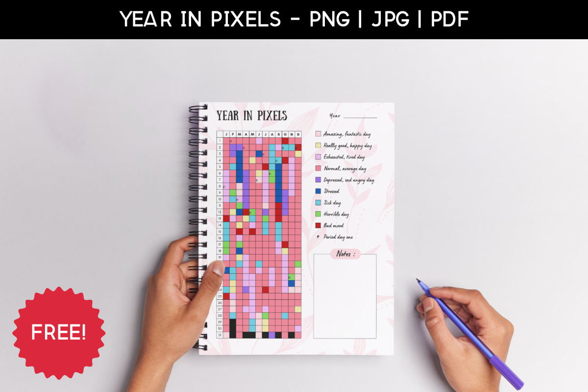 Year in Pixels - FREE Graphic by MikuWaku · Creative Fabrica