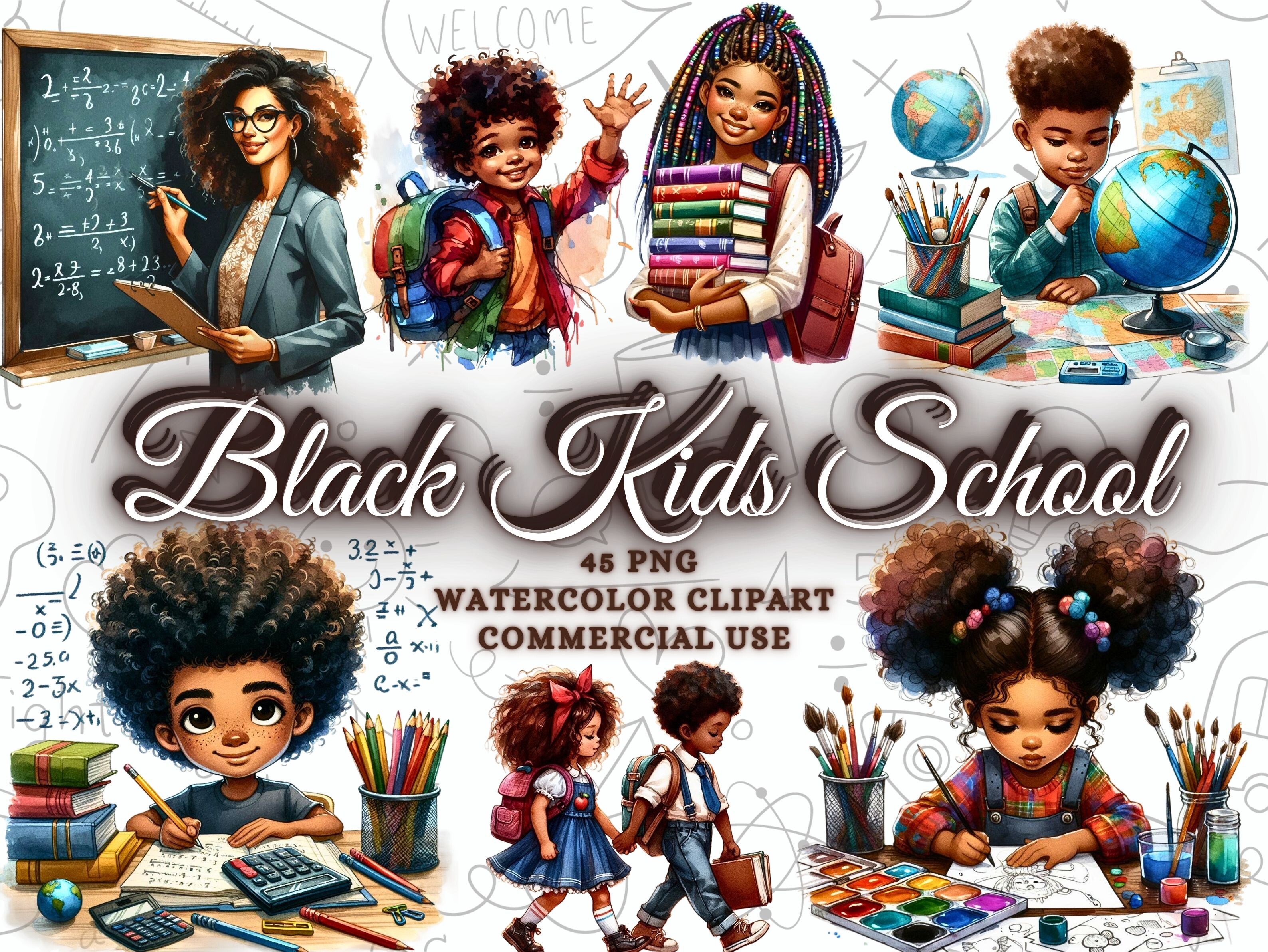 Back to School Clipart Black Teacher Png Graphic by Artistic Revolution ...