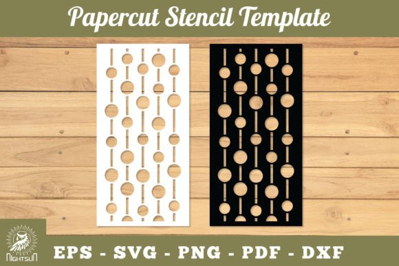 Bubbles Papercut Stencil SVG Graphic Crafts By NightSun